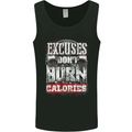 Excuses Calories Gym Training Top Funny Mens Vest Tank Top Black