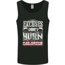 Excuses Calories Gym Training Top Funny Mens Vest Tank Top Black