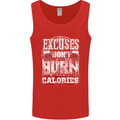 Excuses Calories Gym Training Top Funny Mens Vest Tank Top Red