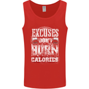 Excuses Calories Gym Training Top Funny Mens Vest Tank Top Red