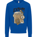 Explore Travel Orienteering Mountaineering Kids Sweatshirt Jumper Royal Blue