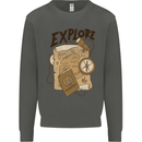 Explore Travel Orienteering Mountaineering Kids Sweatshirt Jumper Storm Grey