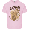 Explore Travel Orienteering Mountaineering Kids T-Shirt Childrens Light Pink