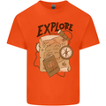 Explore Travel Orienteering Mountaineering Kids T-Shirt Childrens Orange