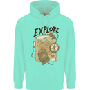 Explore Travel Orienteering Mountaineering Mens 80% Cotton Hoodie Peppermint