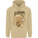 Explore Travel Orienteering Mountaineering Mens 80% Cotton Hoodie Sand
