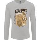 Explore Travel Orienteering Mountaineering Mens Long Sleeve T-Shirt Sports Grey