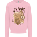 Explore Travel Orienteering Mountaineering Mens Sweatshirt Jumper Light Pink