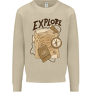 Explore Travel Orienteering Mountaineering Mens Sweatshirt Jumper Sand