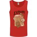 Explore Travel Orienteering Mountaineering Mens Vest Tank Top Red