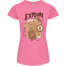 Explore Travel Orienteering Mountaineering Womens Petite Cut T-Shirt Azalea