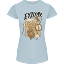 Explore Travel Orienteering Mountaineering Womens Petite Cut T-Shirt Light Blue