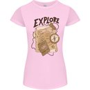 Explore Travel Orienteering Mountaineering Womens Petite Cut T-Shirt Light Pink