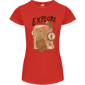 Explore Travel Orienteering Mountaineering Womens Petite Cut T-Shirt Red