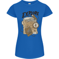 Explore Travel Orienteering Mountaineering Womens Petite Cut T-Shirt Royal Blue