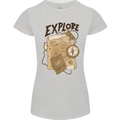 Explore Travel Orienteering Mountaineering Womens Petite Cut T-Shirt Sports Grey