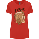 Explore Travel Orienteering Mountaineering Womens Wider Cut T-Shirt Red