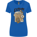 Explore Travel Orienteering Mountaineering Womens Wider Cut T-Shirt Royal Blue