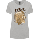 Explore Travel Orienteering Mountaineering Womens Wider Cut T-Shirt Sports Grey