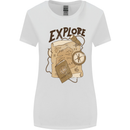 Explore Travel Orienteering Mountaineering Womens Wider Cut T-Shirt White