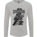 Extreme Motocross Dirt Bike MotoX Motosport Mens Long Sleeve T-Shirt Sports Grey
