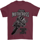 Extreme Motocross Dirt Bike MotoX Motosport Mens T-Shirt Cotton Gildan Maroon