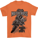 Extreme Motocross Dirt Bike MotoX Motosport Mens T-Shirt Cotton Gildan Orange