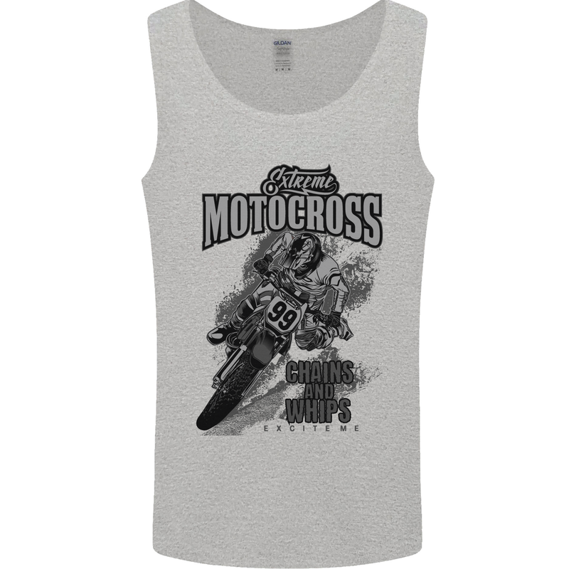 Extreme Motocross Dirt Bike MotoX Motosport Mens Vest Tank Top Sports Grey