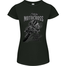 Extreme Motocross Dirt Bike MotoX Motosport Womens Petite Cut T-Shirt Black