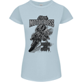 Extreme Motocross Dirt Bike MotoX Motosport Womens Petite Cut T-Shirt Light Blue