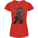 Extreme Motocross Dirt Bike MotoX Motosport Womens Petite Cut T-Shirt Red
