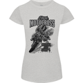 Extreme Motocross Dirt Bike MotoX Motosport Womens Petite Cut T-Shirt Sports Grey