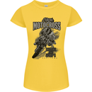 Extreme Motocross Dirt Bike MotoX Motosport Womens Petite Cut T-Shirt Yellow