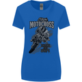 Extreme Motocross Dirt Bike MotoX Motosport Womens Wider Cut T-Shirt Royal Blue