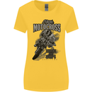 Extreme Motocross Dirt Bike MotoX Motosport Womens Wider Cut T-Shirt Yellow