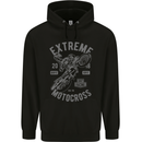 Extreme Motocross Motorbike Motox Childrens Kids Hoodie Black