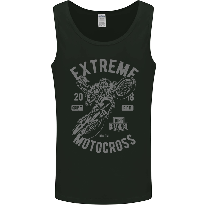 Extreme Motocross Motorbike Motox Mens Vest Tank Top Black