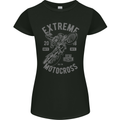 Extreme Motocross Motorbike Motox Womens Petite Cut T-Shirt Black