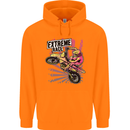 Extreme Race Motocross Dirt Bike Motorbike Childrens Kids Hoodie Orange