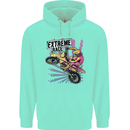 Extreme Race Motocross Dirt Bike Motorbike Childrens Kids Hoodie Peppermint