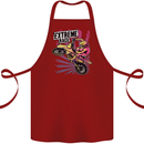 Extreme Race Motocross Dirt Bike Motorbike Cotton Apron 100% Organic Maroon