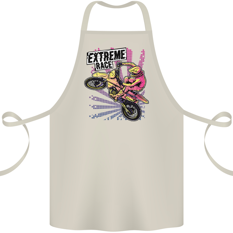Extreme Race Motocross Dirt Bike Motorbike Cotton Apron 100% Organic Natural