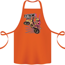 Extreme Race Motocross Dirt Bike Motorbike Cotton Apron 100% Organic Orange