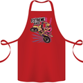Extreme Race Motocross Dirt Bike Motorbike Cotton Apron 100% Organic Red