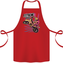 Extreme Race Motocross Dirt Bike Motorbike Cotton Apron 100% Organic Red