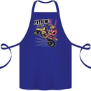 Extreme Race Motocross Dirt Bike Motorbike Cotton Apron 100% Organic Royal Blue