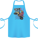 Extreme Race Motocross Dirt Bike Motorbike Cotton Apron 100% Organic Turquoise