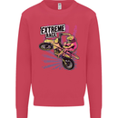 Extreme Race Motocross Dirt Bike Motorbike Kids Sweatshirt Jumper Heliconia