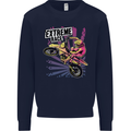 Extreme Race Motocross Dirt Bike Motorbike Kids Sweatshirt Jumper Navy Blue