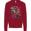 Extreme Race Motocross Dirt Bike Motorbike Kids Sweatshirt Jumper Red